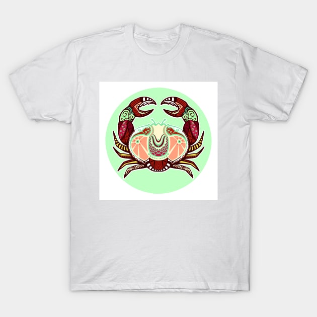 Crab Cancer Zodiac Sign T-Shirt by She Gets Creative